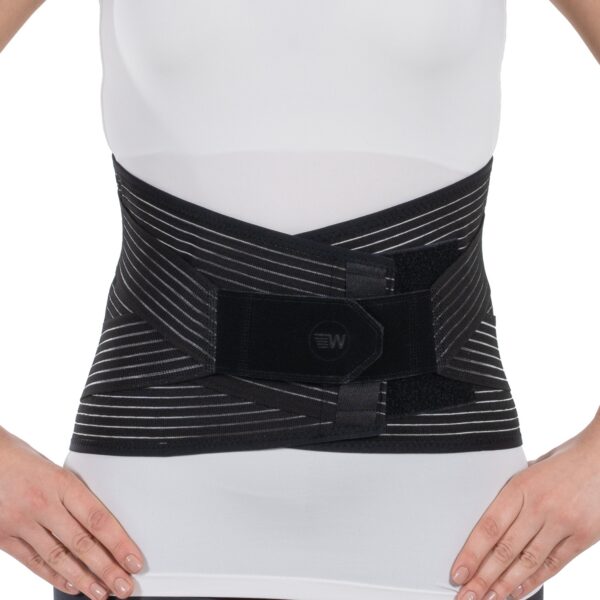 Lumbosacral Corset (26 Cm) With Strap (Black) | Wingmed Orthopedic ...